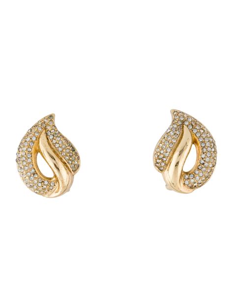 dior topaz earrings vintage|christian Dior crystal earrings.